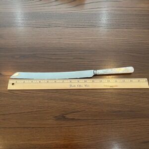 VTG 1960s Bride's‎ Cake Knife Kirk's Sheffield England Engraved Wedding Keepsake